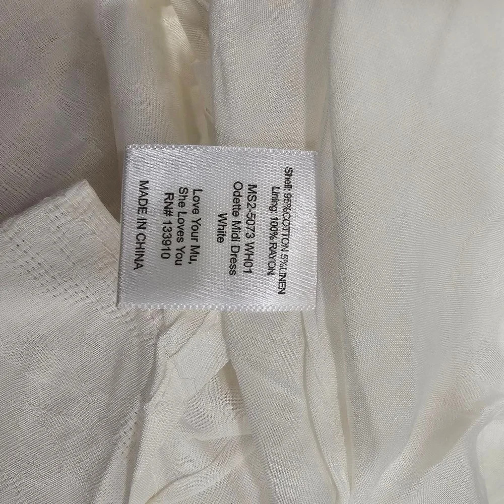 Show Me Your Mumu Odette Midi Dress White Sz M - Picture 3 of 11